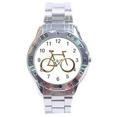 Elegant Gold Look Bicycle Cycling  Stainless Steel Analogue Watch by yoursparklingshop