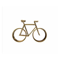 Elegant Gold Look Bicycle Cycling  Double Sided Flano Blanket (small)  by yoursparklingshop