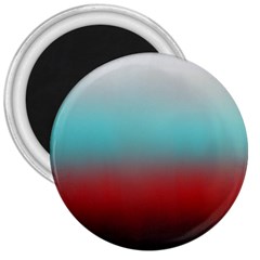 Frosted Blue And Red 3  Magnets by digitaldivadesigns