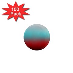 Frosted Blue And Red 1  Mini Magnets (100 Pack)  by digitaldivadesigns