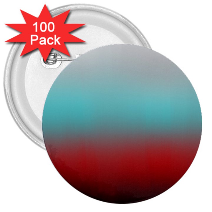 Frosted Blue and Red 3  Buttons (100 pack) 