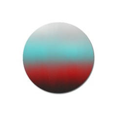 Frosted Blue And Red Magnet 3  (round) by digitaldivadesigns