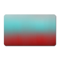 Frosted Blue And Red Magnet (rectangular) by digitaldivadesigns