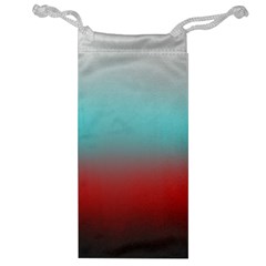 Frosted Blue And Red Jewelry Bag by digitaldivadesigns