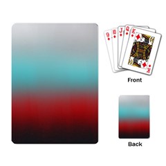 Frosted Blue And Red Playing Card by digitaldivadesigns