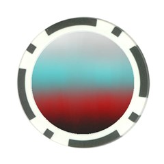 Frosted Blue And Red Poker Chip Card Guard by digitaldivadesigns