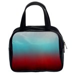 Frosted Blue and Red Classic Handbags (2 Sides) Front