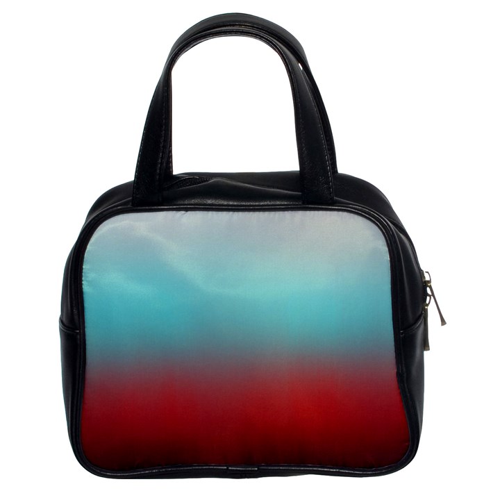 Frosted Blue and Red Classic Handbags (2 Sides)