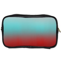 Frosted Blue And Red Toiletries Bags by digitaldivadesigns