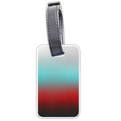 Frosted Blue And Red Luggage Tags (one Side)  by digitaldivadesigns