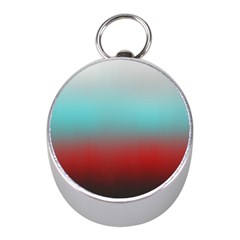 Frosted Blue And Red Mini Silver Compasses by digitaldivadesigns