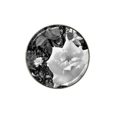 White Rose Black Back Ground Greenery ! Hat Clip Ball Marker by CreatedByMeVictoriaB