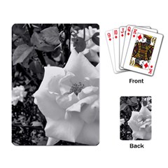 White Rose Black Back Ground Greenery ! Playing Card by CreatedByMeVictoriaB