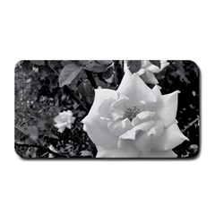 White Rose Black Back Ground Greenery ! Medium Bar Mats by CreatedByMeVictoriaB