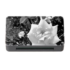 White Rose Black Back Ground Greenery ! Memory Card Reader With Cf by CreatedByMeVictoriaB