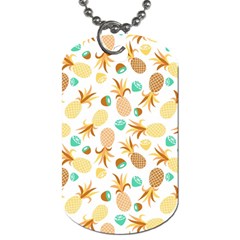 Seamless Summer Fruits Pattern Dog Tag (two Sides) by TastefulDesigns