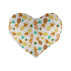 Seamless Summer Fruits Pattern Standard 16  Premium Heart Shape Cushions by TastefulDesigns