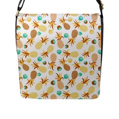 Seamless Summer Fruits Pattern Flap Messenger Bag (l)  by TastefulDesigns