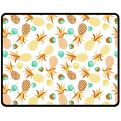 Seamless Summer Fruits Pattern Double Sided Fleece Blanket (medium)  by TastefulDesigns