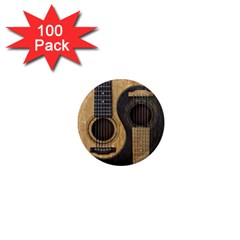 Old And Worn Acoustic Guitars Yin Yang 1  Mini Magnets (100 Pack)  by JeffBartels