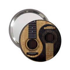 Old And Worn Acoustic Guitars Yin Yang 2 25  Handbag Mirrors by JeffBartels