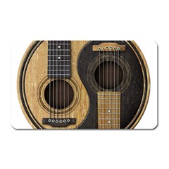 Old And Worn Acoustic Guitars Yin Yang Magnet (rectangular) by JeffBartels