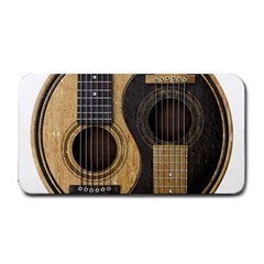 Old And Worn Acoustic Guitars Yin Yang Medium Bar Mats by JeffBartels