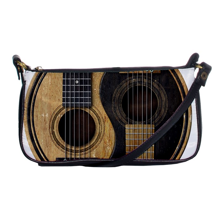 Old And Worn Acoustic Guitars Yin Yang Shoulder Clutch Bags