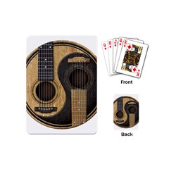 Old And Worn Acoustic Guitars Yin Yang Playing Cards (mini)  by JeffBartels