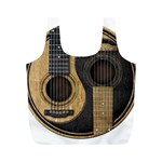 Old And Worn Acoustic Guitars Yin Yang Full Print Recycle Bags (M)  Front