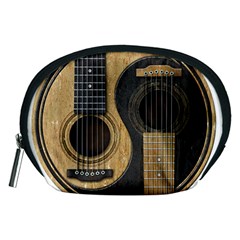 Old And Worn Acoustic Guitars Yin Yang Accessory Pouches (medium) 