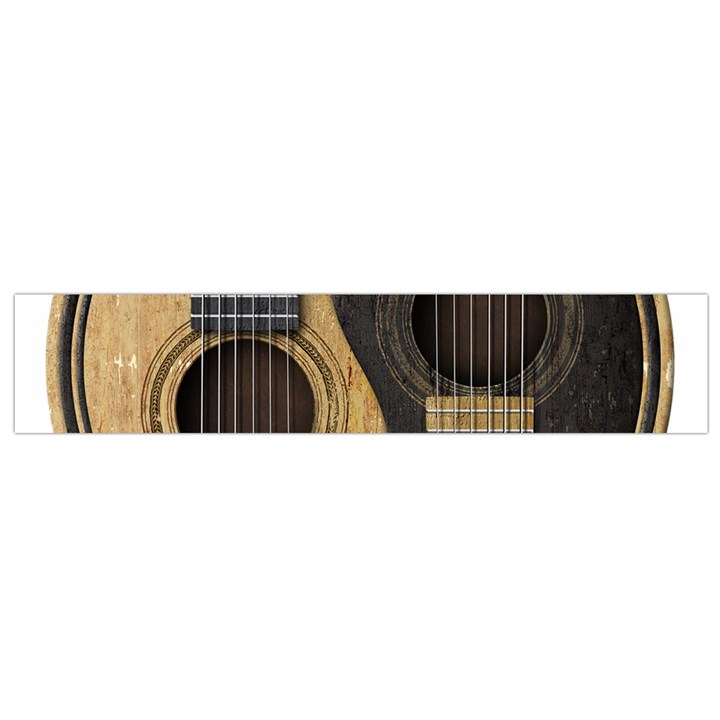 Old And Worn Acoustic Guitars Yin Yang Flano Scarf (Small)