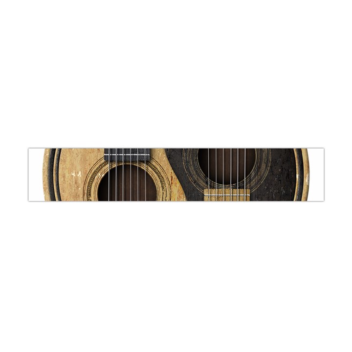 Old And Worn Acoustic Guitars Yin Yang Flano Scarf (Mini)