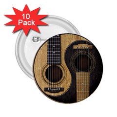 Old And Worn Acoustic Guitars Yin Yang 2 25  Buttons (10 Pack)  by JeffBartels