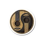 Old And Worn Acoustic Guitars Yin Yang Magnet 3  (Round) Front