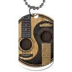 Old And Worn Acoustic Guitars Yin Yang Dog Tag (Two Sides) Back