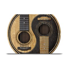 Old And Worn Acoustic Guitars Yin Yang Plate Mats by JeffBartels