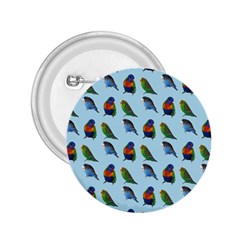 Blue Birds Parrot Pattern 2 25  Buttons