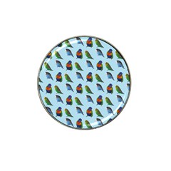 Blue Birds Parrot Pattern Hat Clip Ball Marker by paulaoliveiradesign