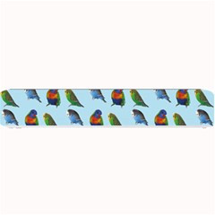 Blue Birds Parrot Pattern Small Bar Mats by paulaoliveiradesign