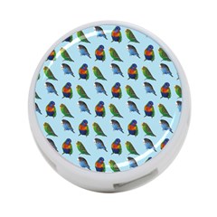 Blue Birds Parrot Pattern 4-port Usb Hub (two Sides)  by paulaoliveiradesign