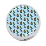 Blue Birds Parrot Pattern 4-Port USB Hub (Two Sides)  Back