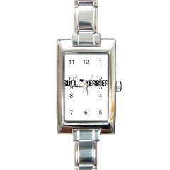 Bull Terrier  Rectangle Italian Charm Watch by Valentinaart