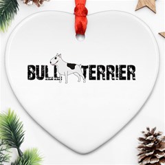 Bull Terrier  Ornament (heart) by Valentinaart