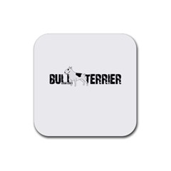 Bull Terrier  Rubber Coaster (square)  by Valentinaart