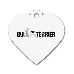 Bull Terrier  Dog Tag Heart (one Side) by Valentinaart