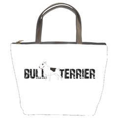 Bull Terrier  Bucket Bags by Valentinaart