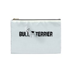 Bull Terrier  Cosmetic Bag (medium)  by Valentinaart