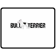 Bull Terrier  Fleece Blanket (large)  by Valentinaart