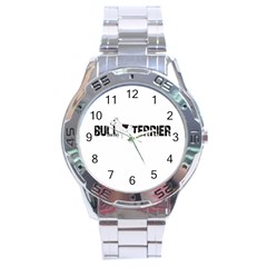 Bull Terrier  Stainless Steel Analogue Watch by Valentinaart